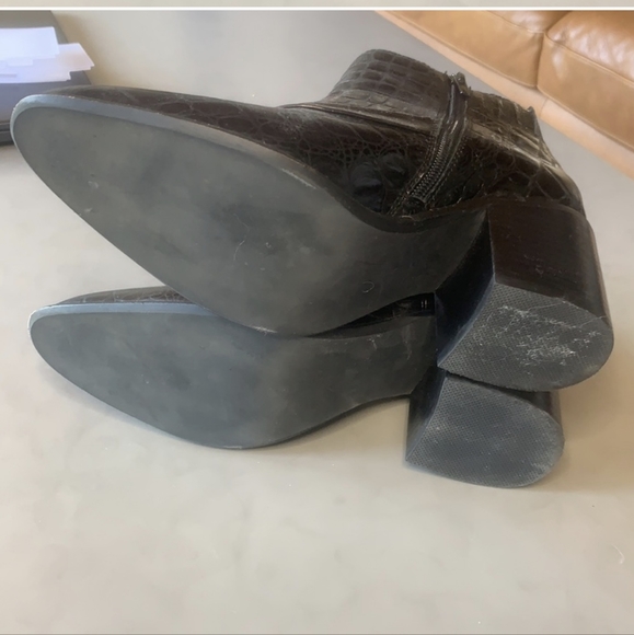 Jeffrey Campbell Croc Embossed Leather Bootie 7.5 - Picture 4 of 4